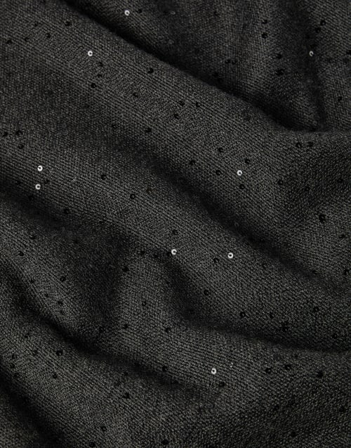 Cashmere and silk Diamond yarn scarf Lignite Grey Woman - Brunello Cucinelli