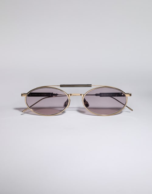 Titanium and horn sunglasses Gold Eyewear - Brunello Cucinelli