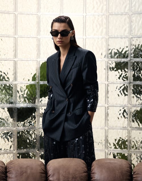 Marla frame with polarized lenses Black Eyewear - Brunello Cucinelli