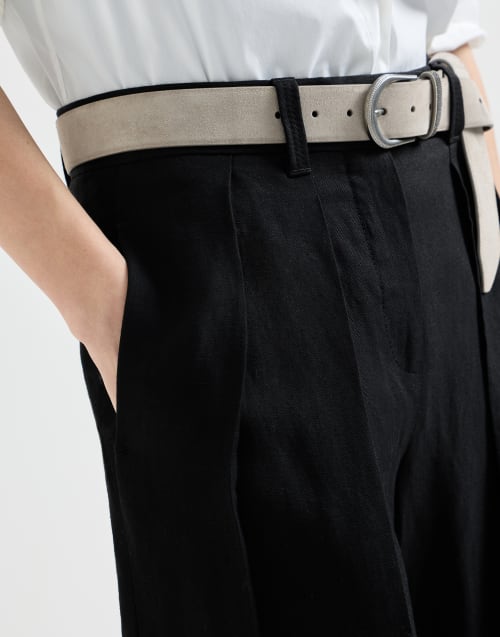 Sartorial Wide trousers Black Woman - Brunello Cucinelli