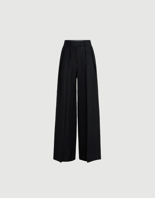 Sartorial Wide trousers Black Woman - Brunello Cucinelli