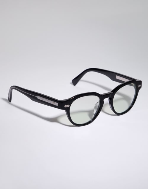Round acetate frame Black Eyewear - Brunello Cucinelli