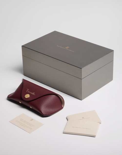 Mr. Brunello Goldcraft with gold Havana Honey Eyewear - Brunello Cucinelli