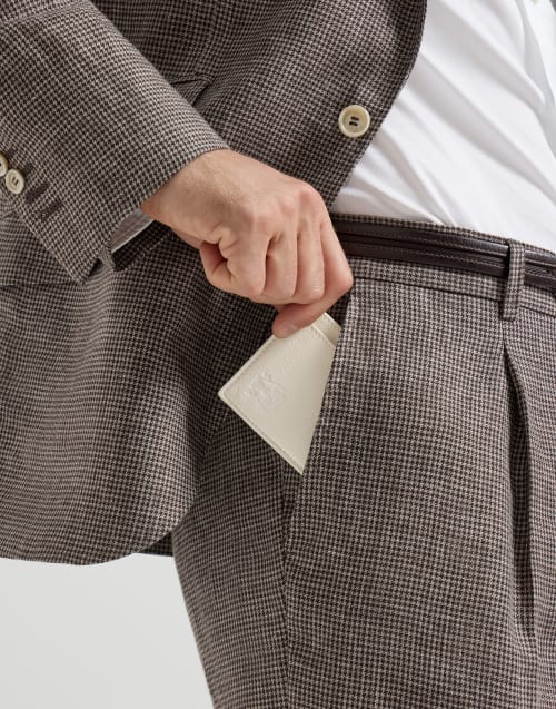 Tarjetero de piel de becerro Yeso Hombre - Brunello Cucinelli