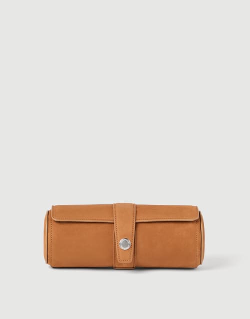 Nubuck watch box Cognac Man - Brunello Cucinelli