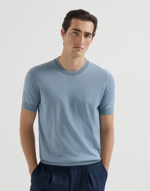 Tee-shirt en coton Ardoise Homme - Brunello Cucinelli