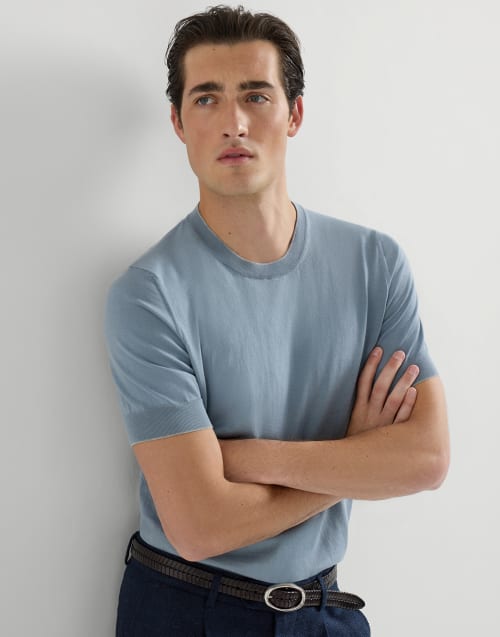 Tee-shirt en coton Ardoise Homme - Brunello Cucinelli