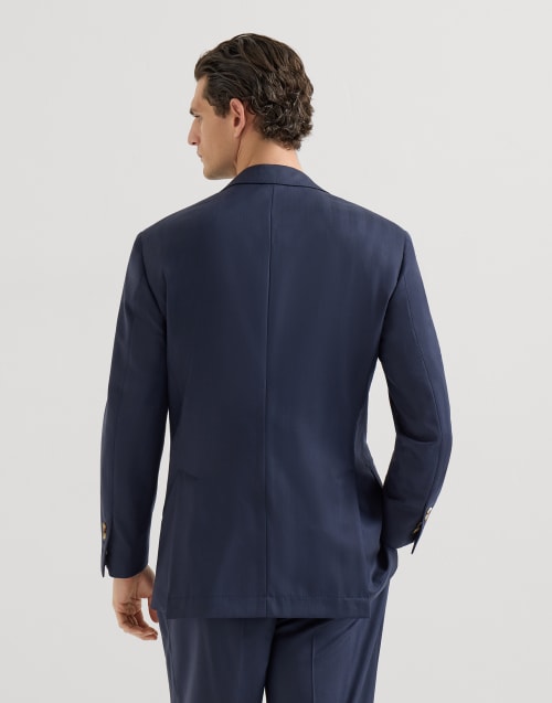 Chevron blazer Navy Blue Man - Brunello Cucinelli