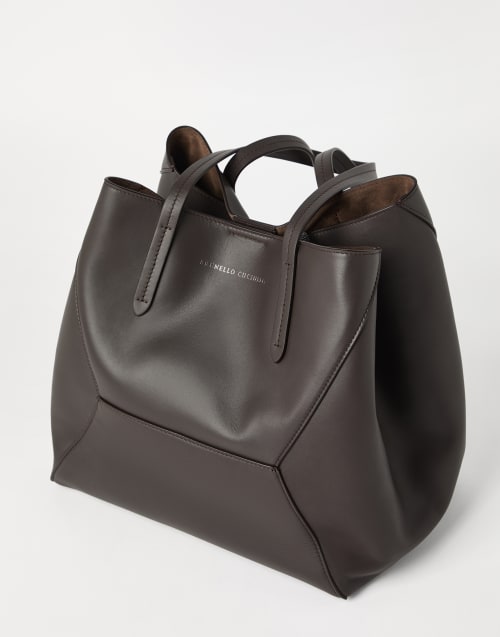 BC Duo Tasche aus Kalbsleder Dunkelmahagonie Damen - Brunello Cucinelli