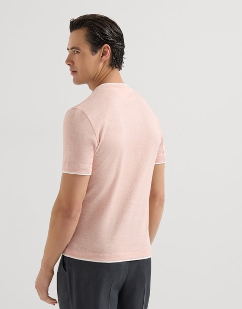 Camiseta con capas de imitación Albaricoque Hombre - Brunello Cucinelli