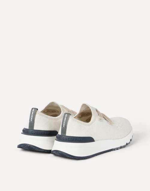 Cotton chiné knit runners Panama Man - Brunello Cucinelli
