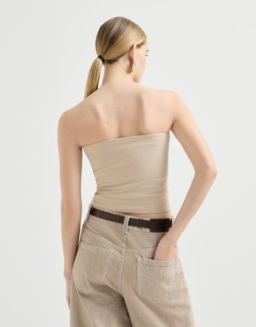 Bandeau-Top Beige Damen - Brunello Cucinelli
