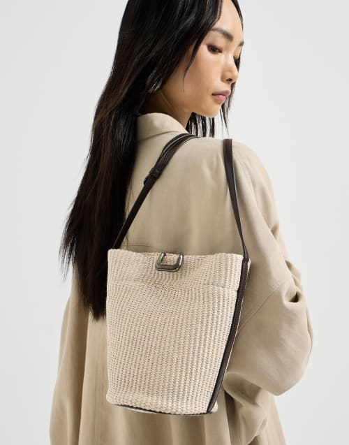 Sartorial small bucket bag Beige Woman - Brunello Cucinelli