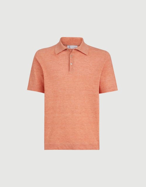 Трикотажное поло Абрикосовый Мужчина - Brunello Cucinelli