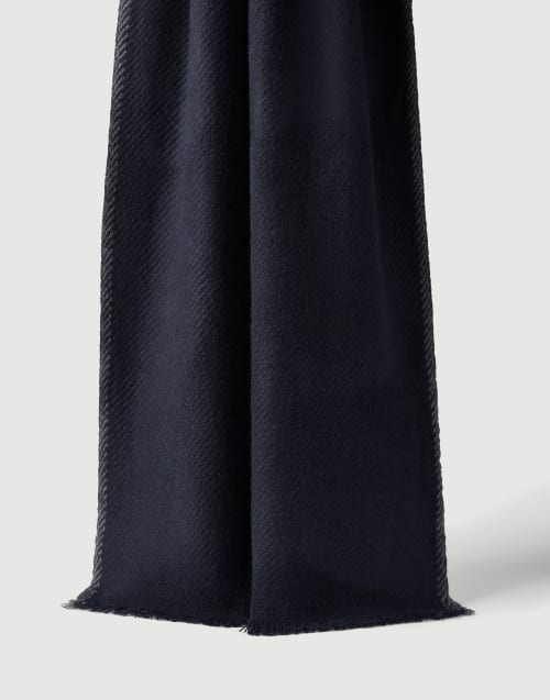 メンズ カシミア、シルク、コットン製スカーフ | Brunello Cucinelli