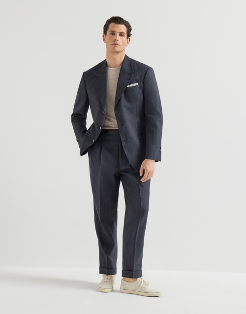 T-shirt with faux-layering Hazelnut Man - Brunello Cucinelli