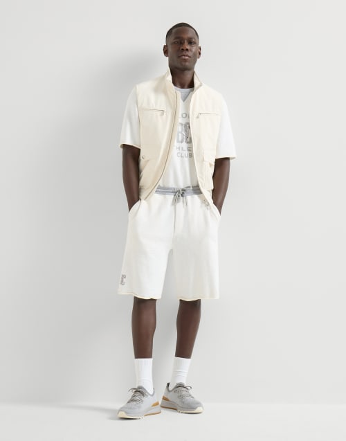 Cotton chiné knit runners Grey Man - Brunello Cucinelli