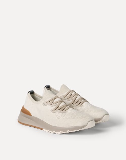 Cotton chiné knit runners Panama Man - Brunello Cucinelli