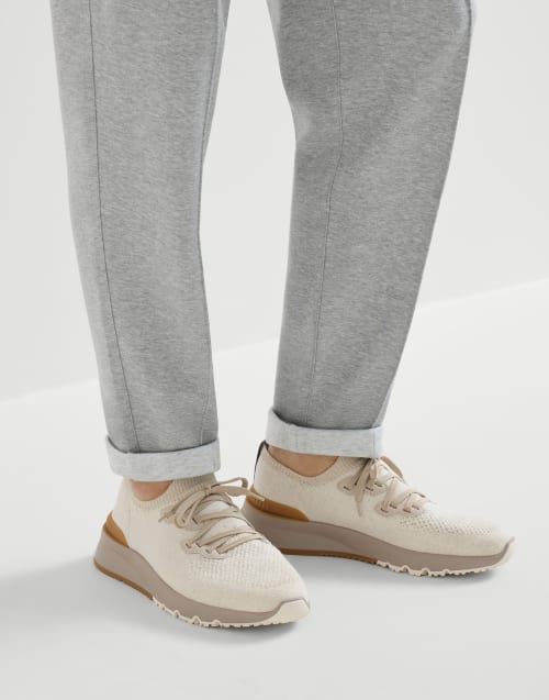 Cotton chiné knit runners Panama Man - Brunello Cucinelli