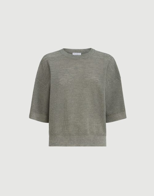 Sparkling linen sweater Military Woman - Brunello Cucinelli