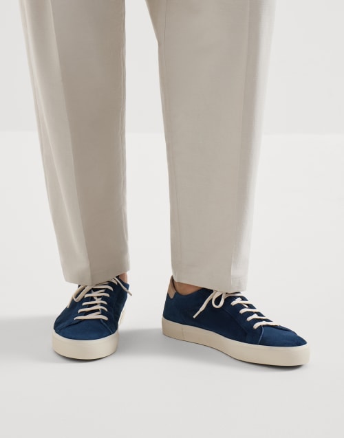 Suede sneakers Blue Man - Brunello Cucinelli