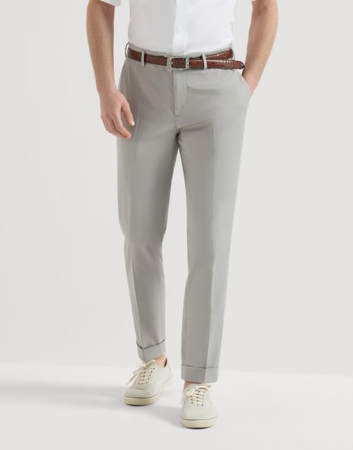 舒适华达呢长裤 卡其 男款 - Brunello Cucinelli