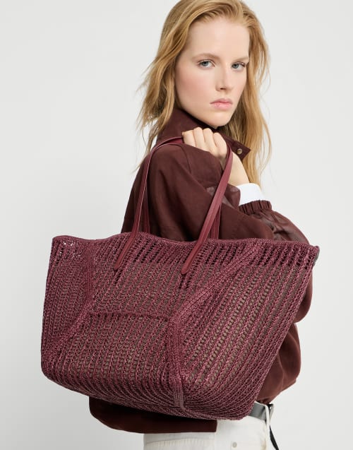 Techno raffia BC Duo bag Red Woman - Brunello Cucinelli