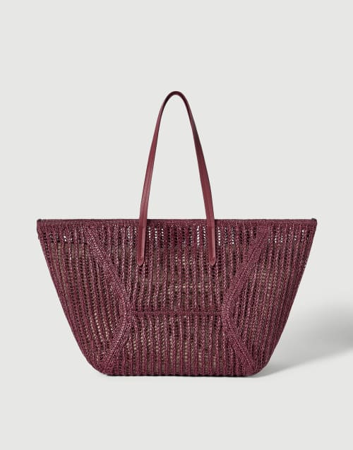 Techno raffia BC Duo bag Red Woman - Brunello Cucinelli