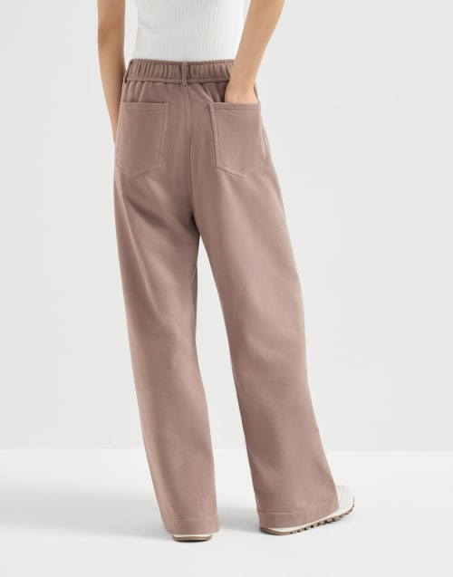 Pantalone in felpa Smooth Marrone Donna - Brunello Cucinelli