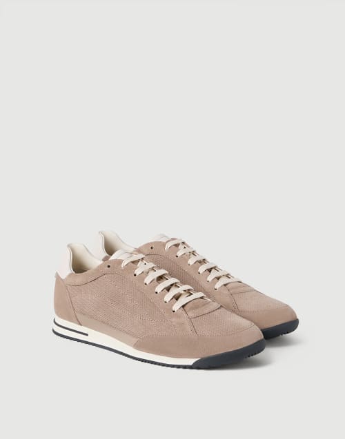 Sneakers en daim Beige Homme - Brunello Cucinelli