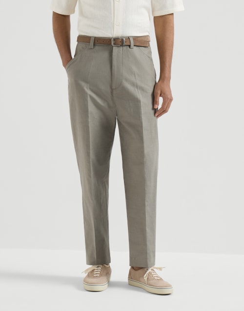 Pantalón de panamá Khaki Hombre - Brunello Cucinelli