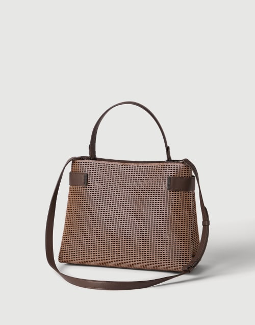 Leather Essence top-handle bag Brown Woman - Brunello Cucinelli