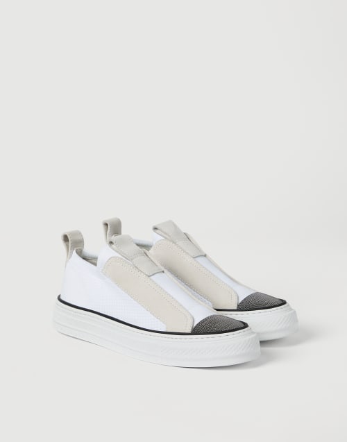 Sneakers with monili White Woman - Brunello Cucinelli