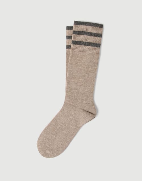 Socken aus Sparkling-Strick Beige Damen - Brunello Cucinelli