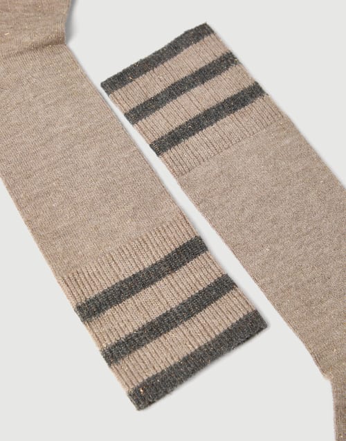 Socken aus Sparkling-Strick Beige Damen - Brunello Cucinelli