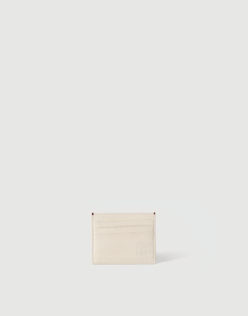 Calfskin card case Chalk Man - Brunello Cucinelli