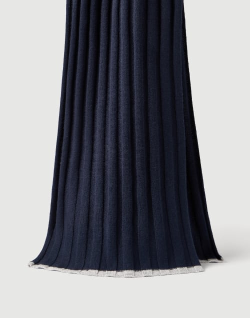 Vicuña knit scarf Blue Man - Brunello Cucinelli