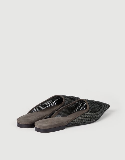 Leather mules Pine Cone Brown Woman - Brunello Cucinelli