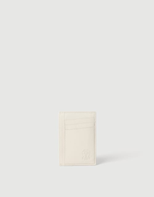 Calfskin card case Chalk Man - Brunello Cucinelli