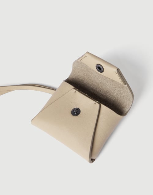 Подвеска для сумки из телячьей кожи Светло-бежевый Женщина - Brunello Cucinelli