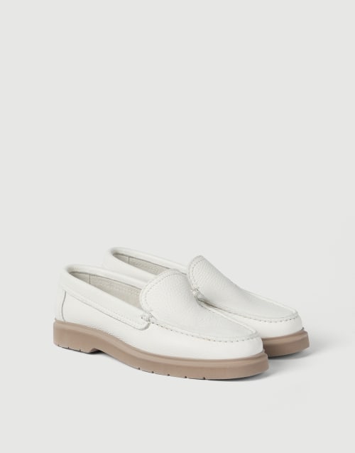 Soft leather loafers White Woman - Brunello Cucinelli