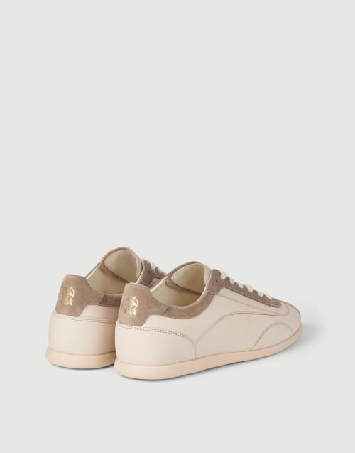 Calfskin and suede sneakers Butter Man - Brunello Cucinelli