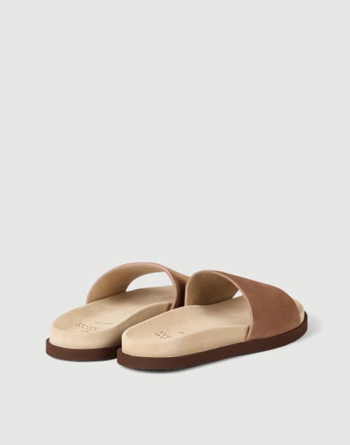 Suede slides Light Brown Man - Brunello Cucinelli