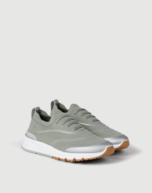 Knit runners Olive Man - Brunello Cucinelli