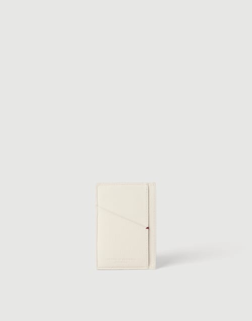 Calfskin card case Chalk Man - Brunello Cucinelli
