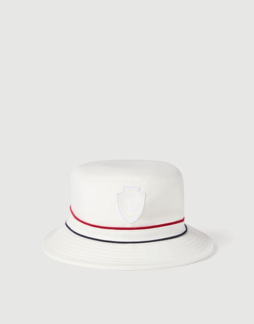 Bucket hat with logo White Woman - Brunello Cucinelli