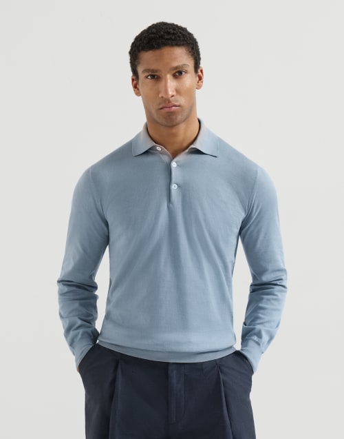 Polo de punto Pizarra Hombre - Brunello Cucinelli