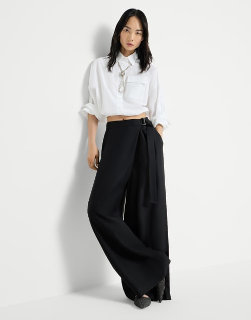 Sartorial wrap trousers Black Woman - Brunello Cucinelli