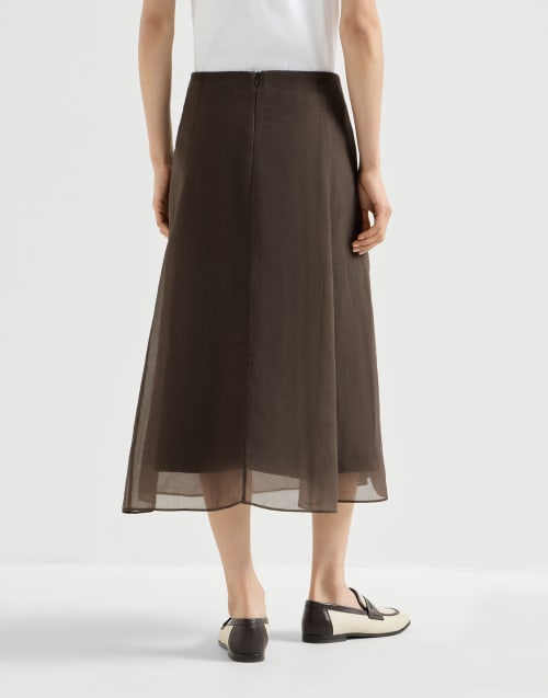 Circle skirt Cocoa Woman - Brunello Cucinelli