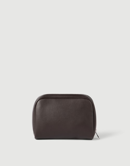 Calfskin beauty case Brown Man - Brunello Cucinelli